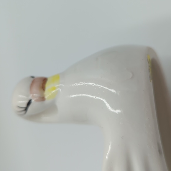 Vintage Swan Soap Dish 5 Inch White Shiny Ceramic Trinket Dish Decorative - Picture 8 of 11